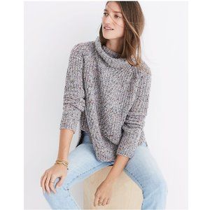 Madewell Colorfleck Ribbed Turtleneck Sweater | Size S